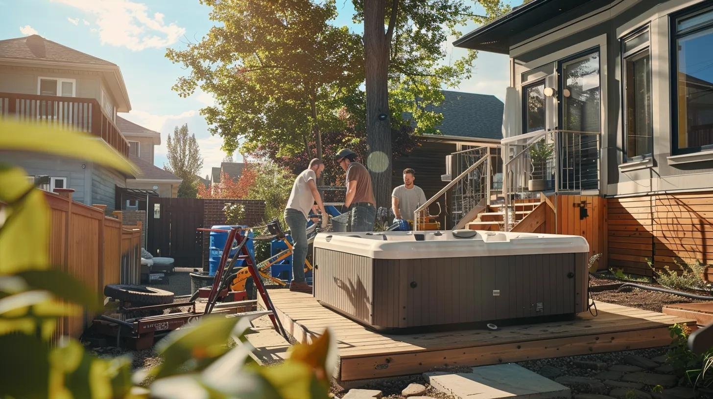Image illustrating the cost range for hot tub removal services and equipment.