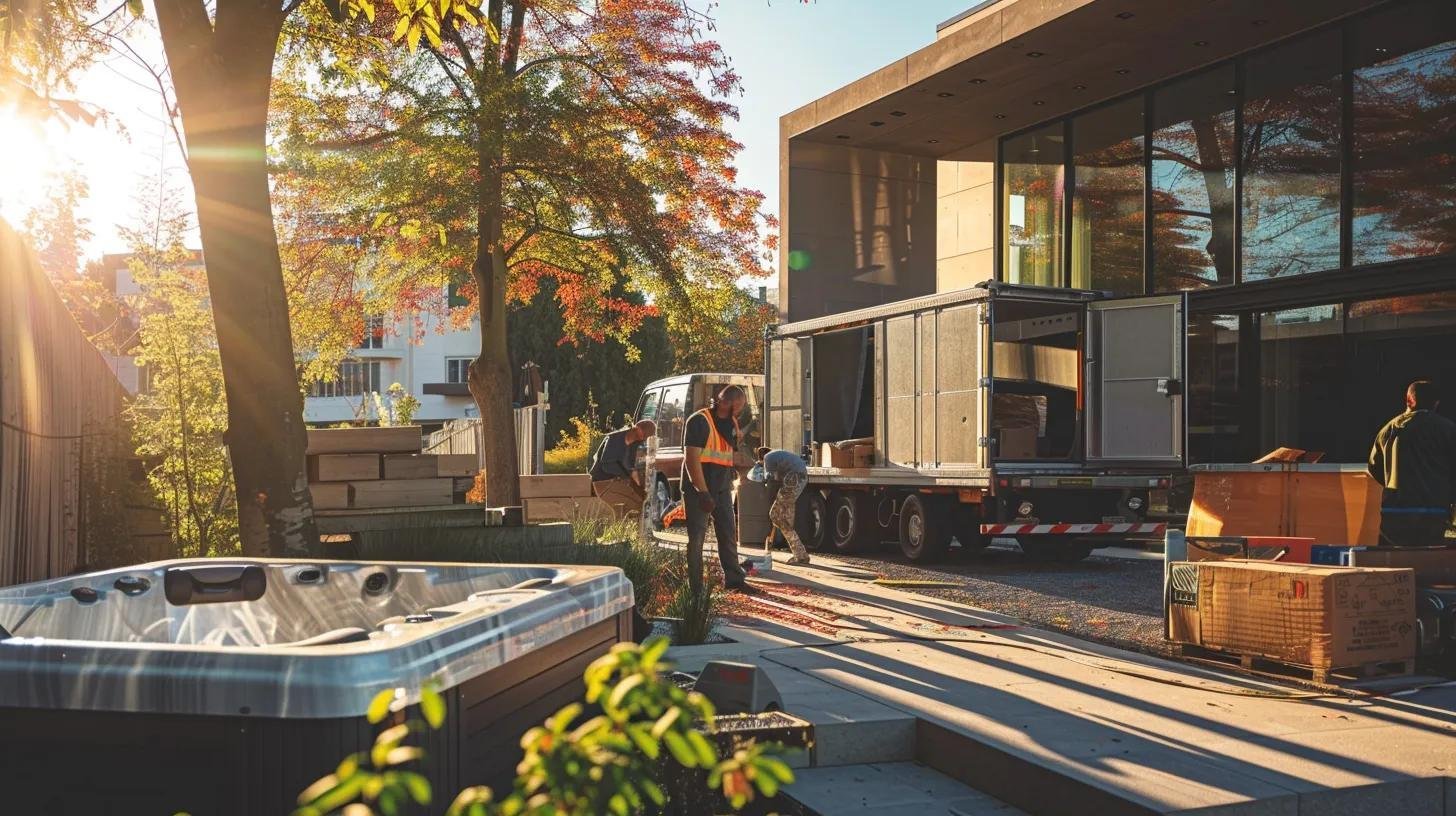 Hot tub removal cost factors, including physical attributes and location challenges.